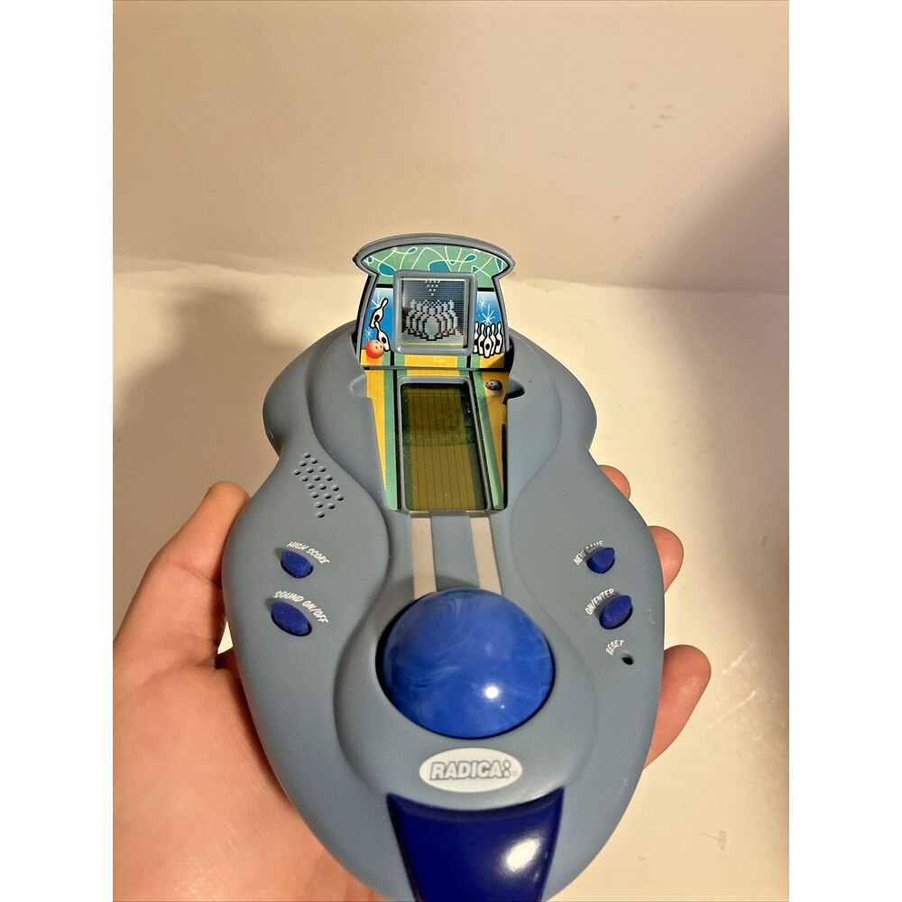 WORKING Radica King Pin Bowling Handheld Electronic Travel Game Roller Ball